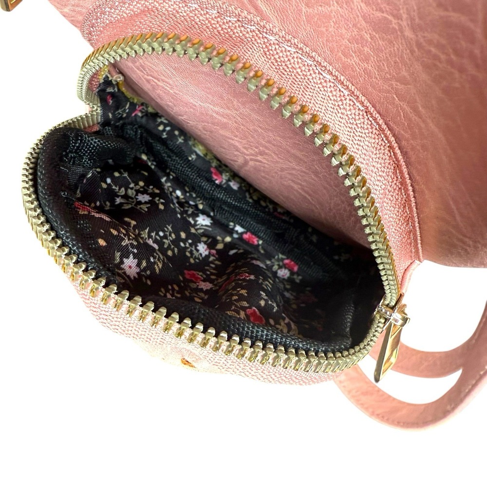 Vintage MUDD Crossbody Bag Purse Mini Backpack Logo 90's Y2K Pink Quilted - Picture 7 of 9